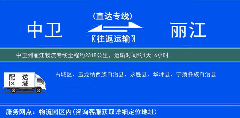中衛(wèi)到物流專線